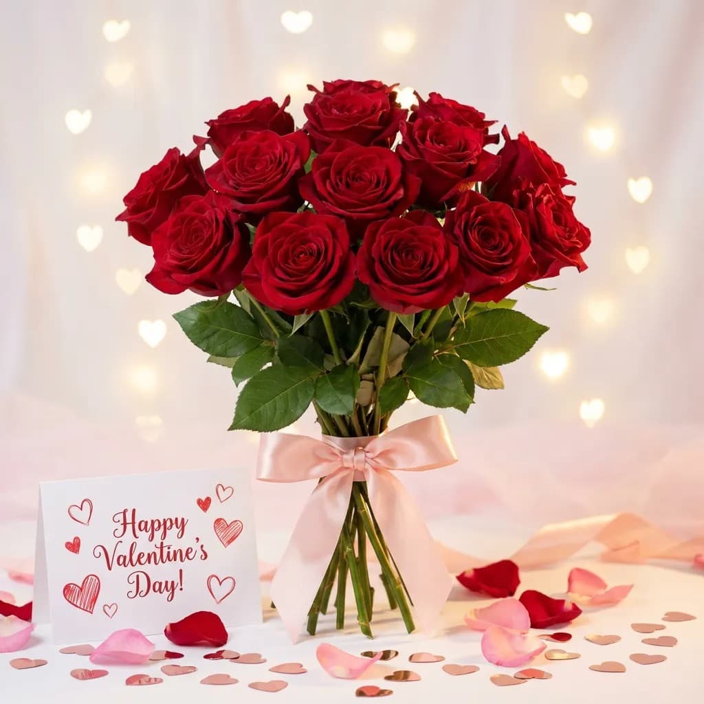 Beautiful 11 Roses Valentine's Day bouquet 1 of 3